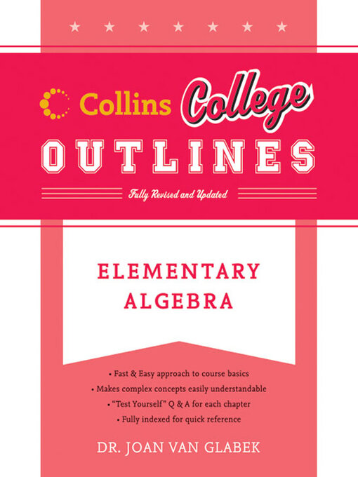 Title details for Elementary Algebra by Joan Van Glabek - Wait list